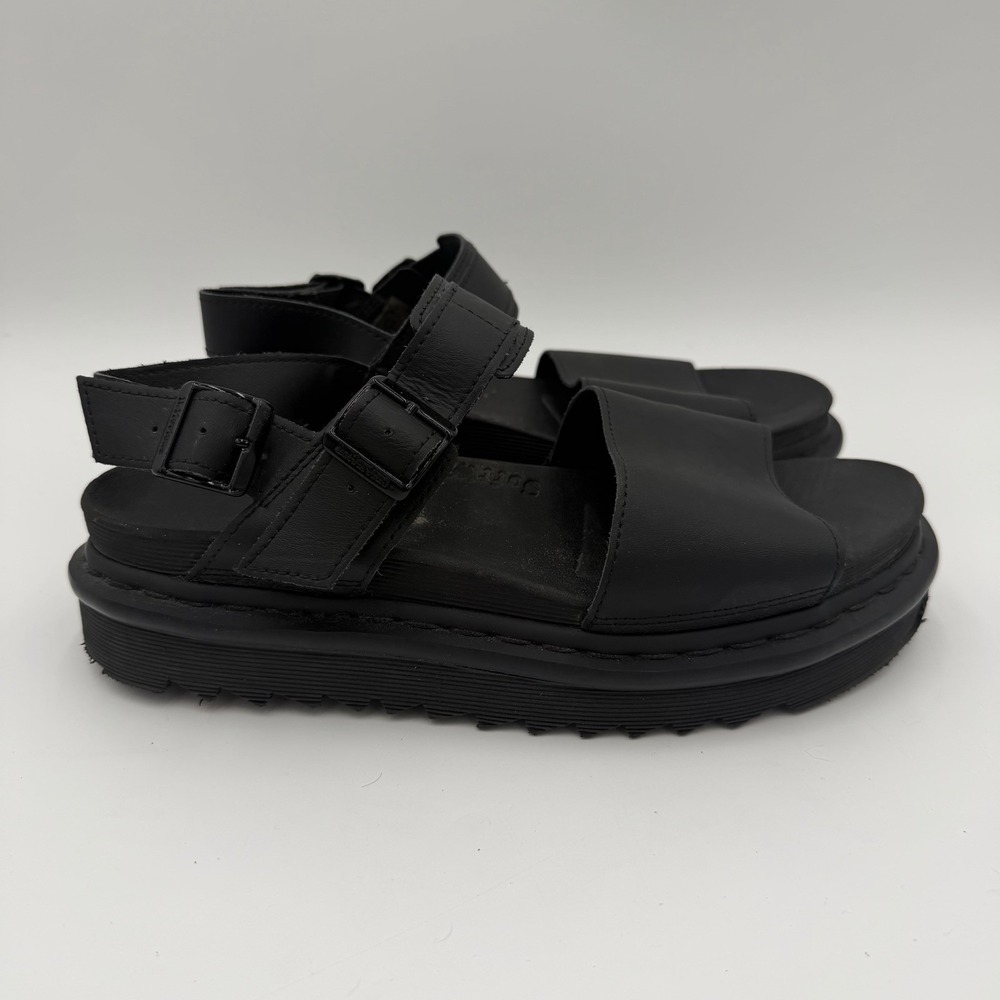 Dr. Martens Voss Black Chunky Platform Sandals Grunge Goth Alt Edgy 10